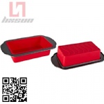 silicon loaf pan with metal frame