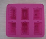 6 cup silicon train cake pan